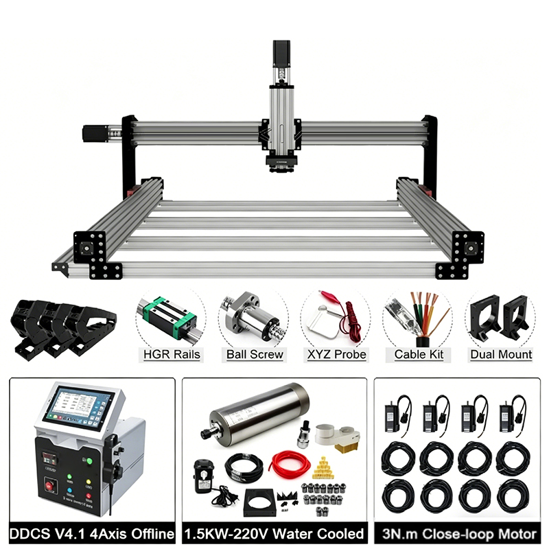 Ddcs V4.1 4 Axis Cnc Offline Controller - DDCS V4.1 CNC彫刻機用4軸オフライン制御システム 2200W 分割型工業用グレード部品