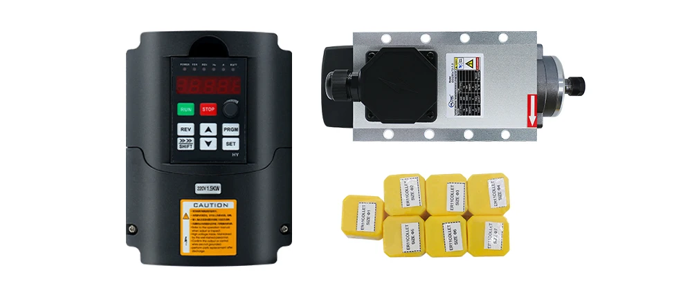 Air Cooled 1.5Kw Spindle Motor Inverter 110V - HLTNC 1.5kw フラッシュ空冷スピンドルモーター CNC 110V/220V インバーター