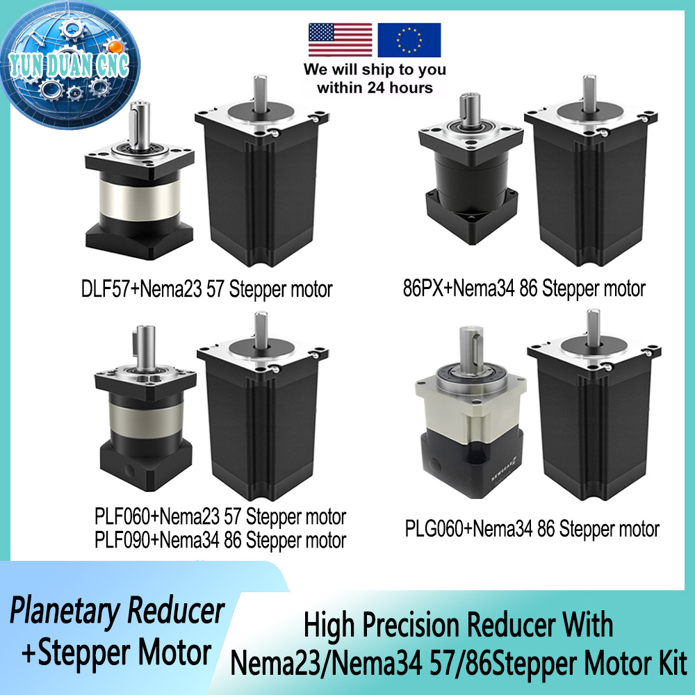 Planetary Gearbox Reducer Nema 23 34 - 遊星減速機 57/86mm ステッピングモーターキット Nema23/34 ステッピング遊星ギアボックス減速統合システム CNCルーター3D用