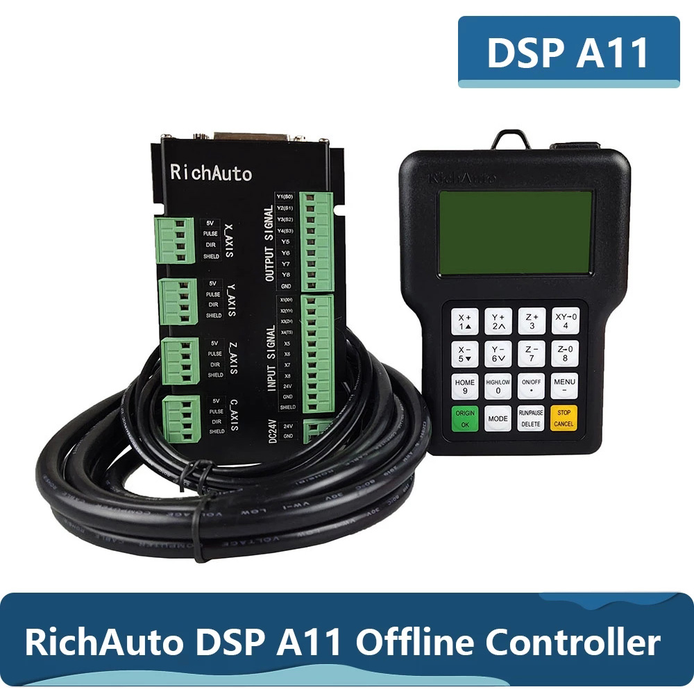 Richauto A11 Dsp Controller 3 Axis - DIhauto-CNC彫刻切断コントローラー,11s a11e a11c,3軸モーションコントローラー,CNC用,英語版