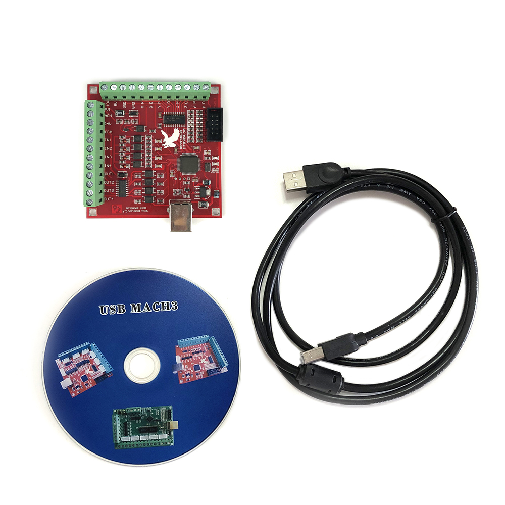 Mach3 Usb Cnc Controller 4 Axis 100Khz - モーションコントローラーと4軸インターフェイスを備えたUSBインターフェース,カービングカード,彫刻機マザーボード,100KHz,dc24v,mach3