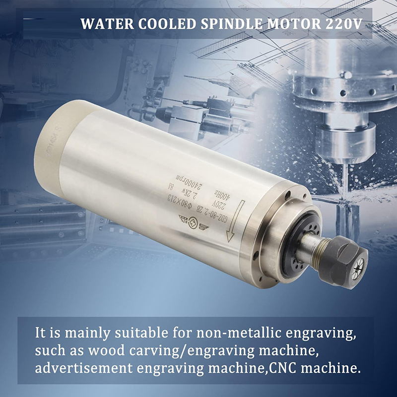 Er20 Collet Chuck Spindle Motor 220V - 2.2KW 1.5KW CNC スピンドルモーター 220V 水冷彫刻機