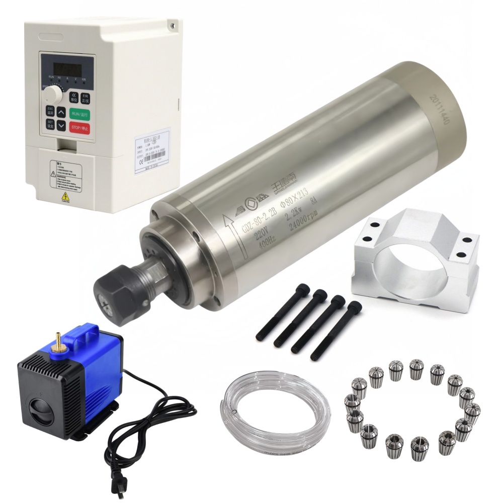 GDZ-80-2.2B 80mm 2.2KW ER20 水冷 - 2.2Kw Water Cooled Spindle Kit Vfd のレビューと価格