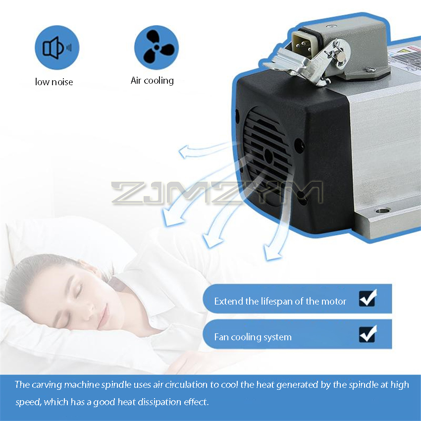 1.5KW HIZ80x73-1.5 スクエア空冷スピンドル - Air Cooled 1.5Kw Spindle Motor Inverter 110V のレビューと価格