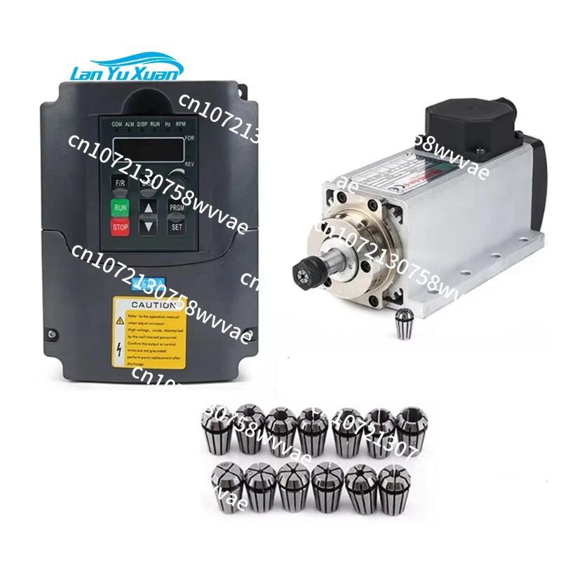 1.5KW 110V CNC 空冷スピンドルキット 正方形空 - Air Cooled 1.5Kw Spindle Motor Inverter 110V のレビューと価格