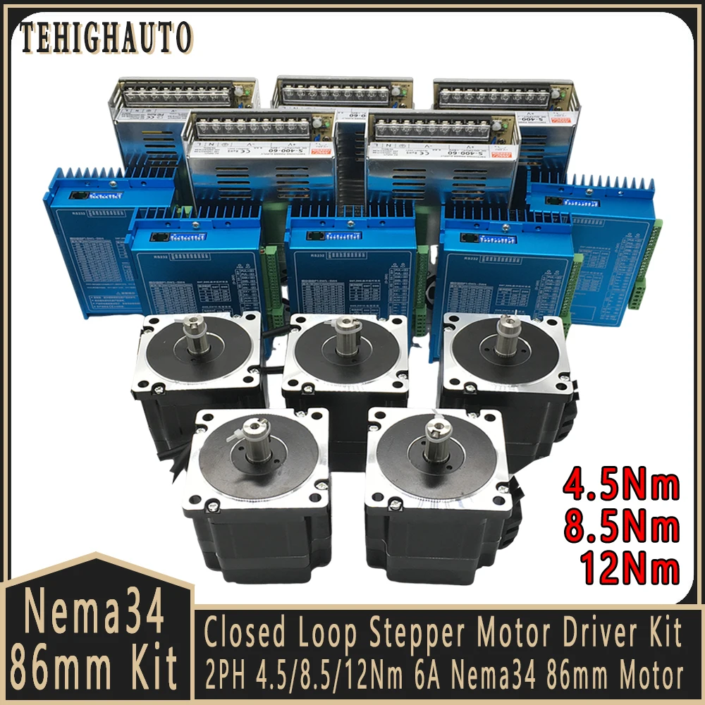 Nema34 86mm 閉ループ ステッピング モーター キ - Hybrid Servo Driver Nema 34 8.5Nm のレビューと価格