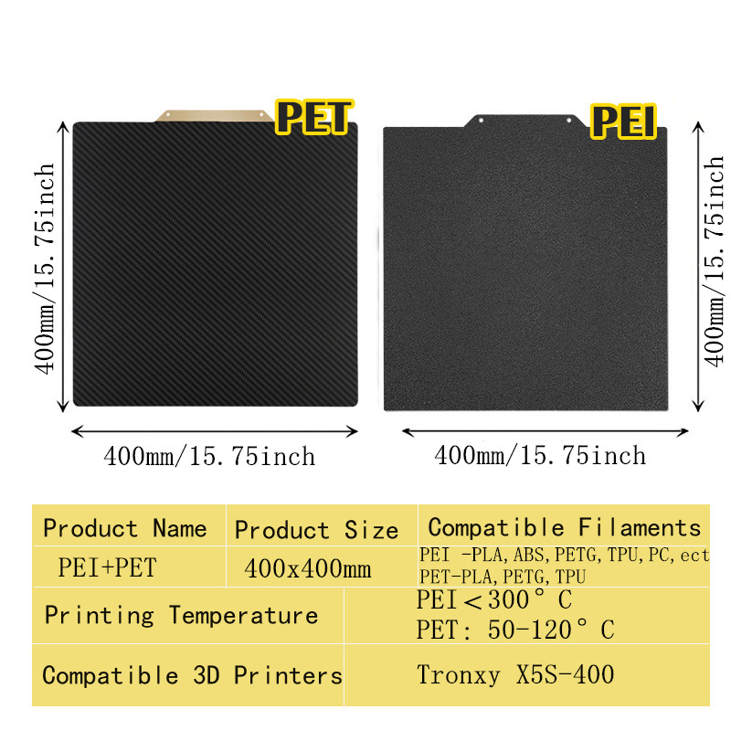 400x400mm テクスチャード/スムース PEI PET - Cnc 3018 Pro Max Metal のレビューと価格