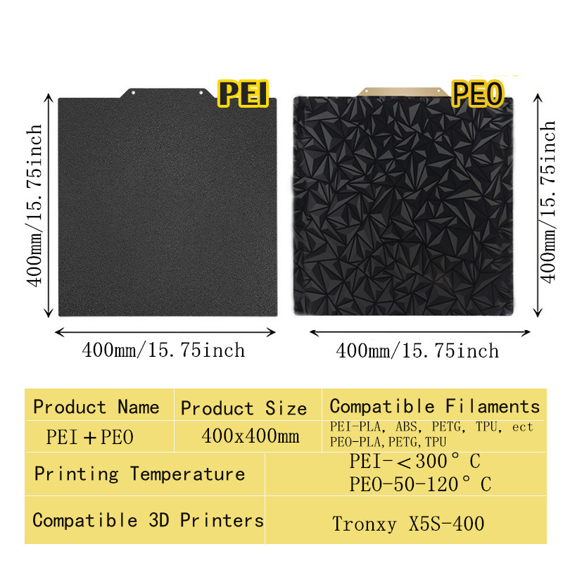 400x400mm テクスチャード/スムース PEI PET - Cnc 3018 Pro Max Metal のレビューと価格