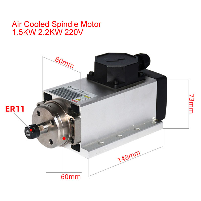 800W 1.5W 2.2KW 3.5KW 4.5KW 6K - Er20 Collet Chuck Spindle Motor 220V のレビューと価格