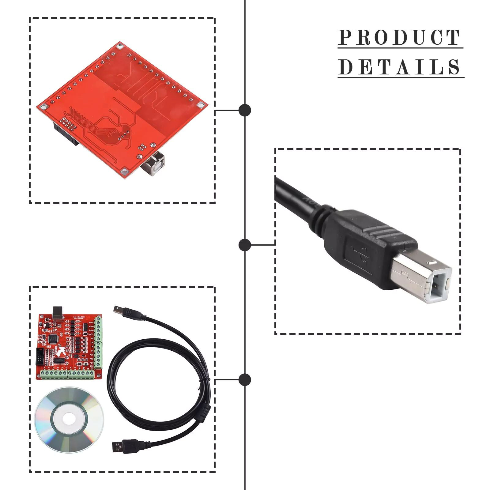 USB CNC 4軸モーションコントロールカード プラグアン - Mach3 Usb Cnc Controller 4 Axis 100Khz のレビューと価格