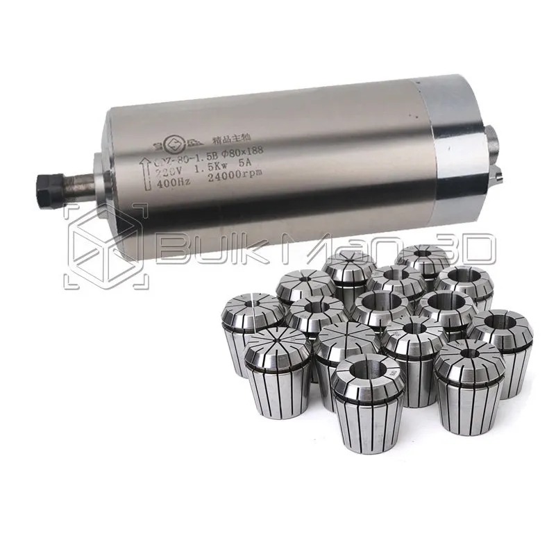 高品質 2.2KW 220V/110V 水冷スピンドルモータ - Er20 Collet Chuck Spindle Motor 220V のレビューと価格