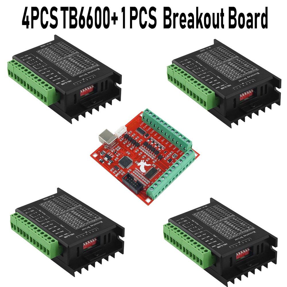 ステッピングモーターBCNT6600,4個,アップグレードN - Mach3 Usb Cnc Controller 4 Axis 100Khz のレビューと価格
